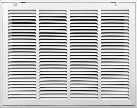 24"x18" Steel Return Air Filter Grille | Removable Door for 1" Filters | White HVAC Vent Cover | Out. Dim.: 26-5/8"W X 20-5/8"H