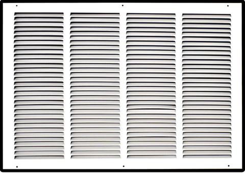 24" X 18" Duct Opening | Steel Return Air Grille for Sidewall and Ceiling | Outer Dimensions: 25.75"W X 19.75"H