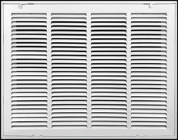24" X 18" Duct Opening | Steel Return Air Filter Grille [Fixed Hinged] for Sidewall and Ceiling | Outer Dimensions: 26 5/8"W X 20 5/8"H