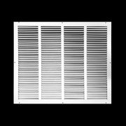 24 x 20-inch White Steel flat stamped return grille, front view