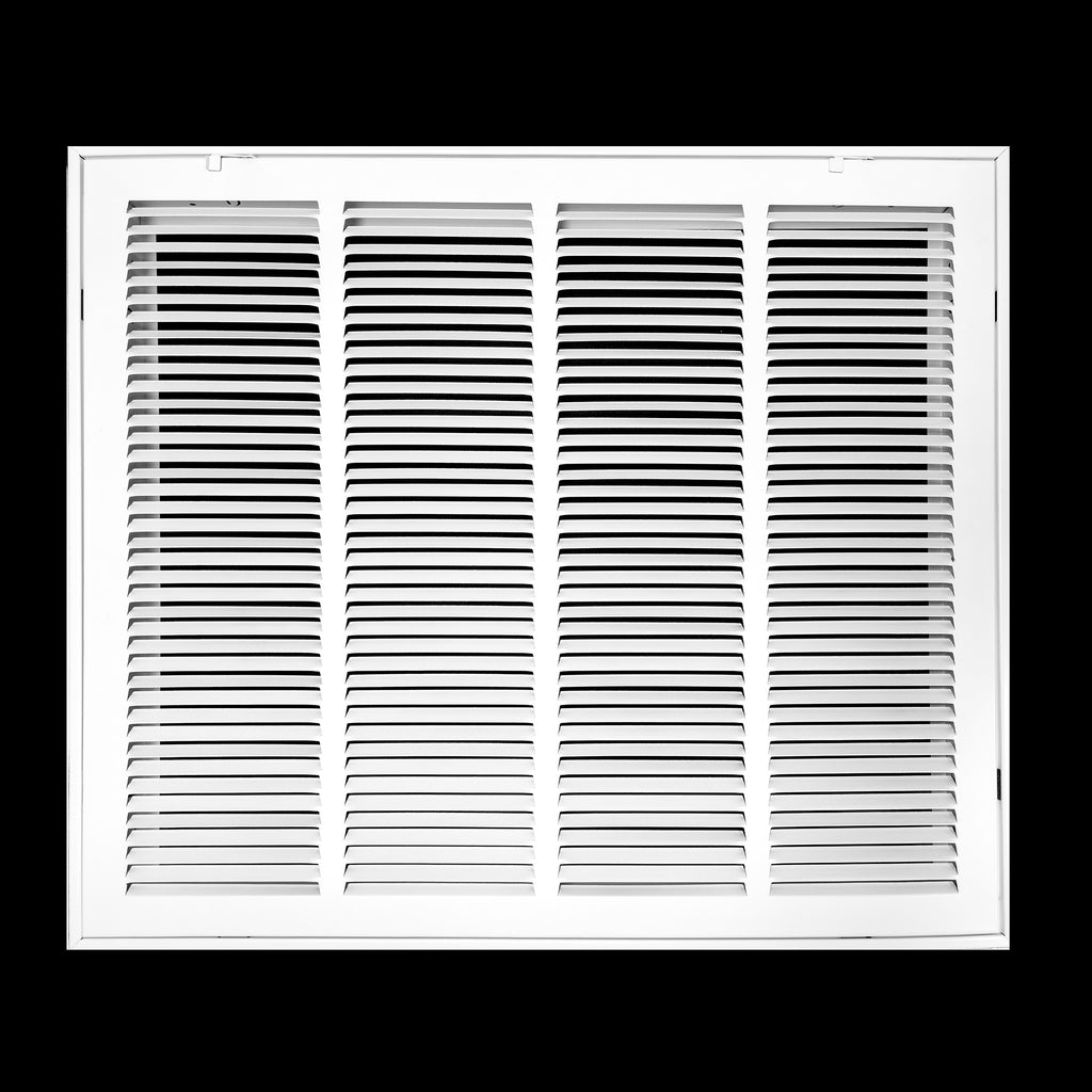24"x20" Steel Return Air Filter Grille | Removable Door for 1" Filters | White HVAC Vent Cover | Out. Dim.: 26-5/8"W X 22-5/8"H