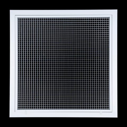 Handua Aluminum Return Air Filter Grille | Vent Cover Grill for Sidewall and Ceiling | Low Noise Cube Core Eggcrate
