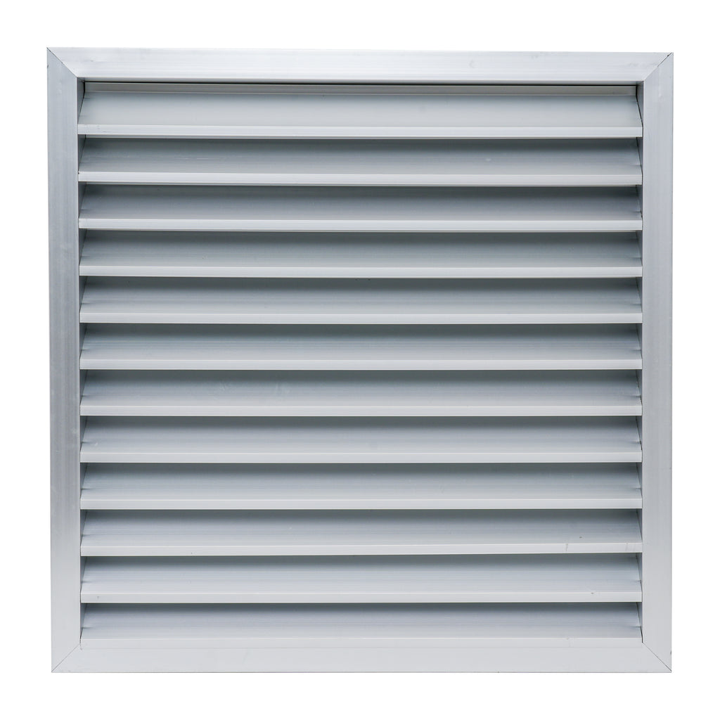 24"W x 24"H [Wall Opening] Anodized Aluminum Exterior Wall vent Gable shed for Crawlspace, Outdoor, Doors, Attic | Weatherproof, Rain&Rust Proof, Overall: 26"W X 26"H