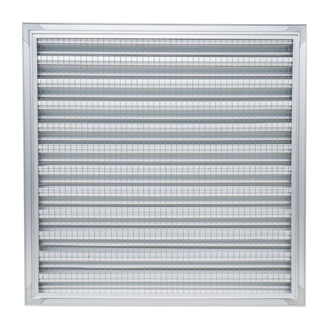 24"W x 24"H [Wall Opening] Anodized Aluminum Exterior Wall vent Gable shed for Crawlspace, Outdoor, Doors, Attic | Weatherproof, Rain&Rust Proof, Overall: 26"W X 26"H