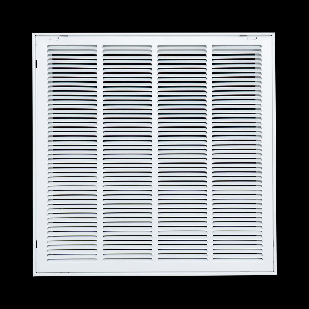 24"x24" Steel Return Air Filter Grille | Removable Door for 1" Filters | White HVAC Vent Cover | Out. Dim.: 26-5/8"W X 26-5/8"H