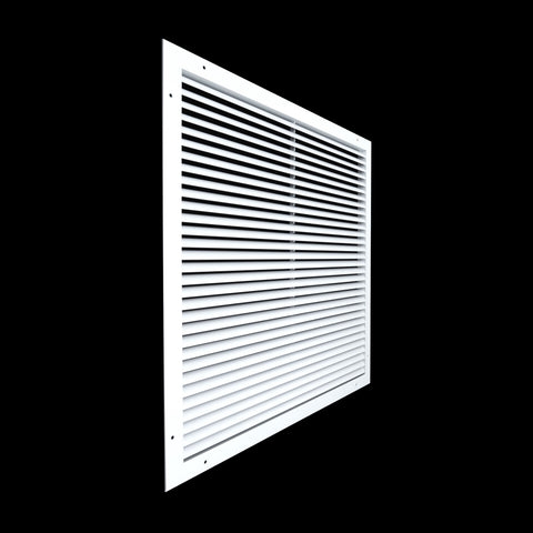 24"x24" Premium Aluminum Return Air Grille – Rust-Free HVAC Vent Cover for Wall & Ceiling | White | Out. Dim.: 25-13/16"W X 25-13/16"H