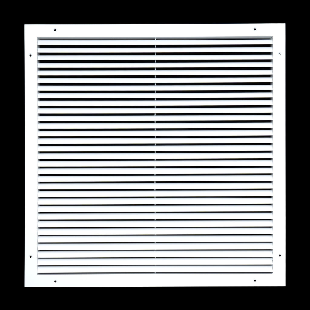 24"x24" Premium Aluminum Return Air Grille – Rust-Free HVAC Vent Cover for Wall & Ceiling | White | Out. Dim.: 25-13/16"W X 25-13/16"H