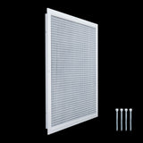24x24 White Aluminum Eggcrate Return Air Grille, Low-Noise High-Airflow Rust-Proof Vent Cover