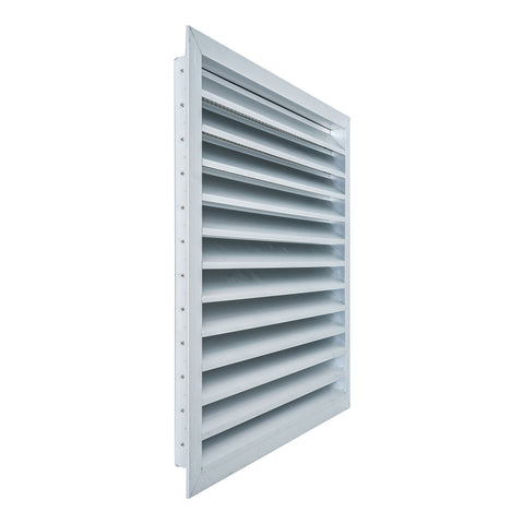 24"W x 24"H [Wall Opening] Anodized Aluminum Exterior Wall vent Gable shed for Crawlspace, Outdoor, Doors, Attic | Weatherproof, Rain&Rust Proof, Overall: 26"W X 26"H