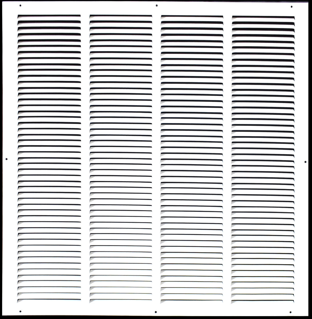 Steel Return Air Grille – HVAC Cold Air Intake Vent Cover, White | Out. Dim.: 25-3/4"W X 25-3/4"H