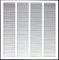 24" X 24" Duct Opening | Steel Return Air Grille for Sidewall and Ceiling | Outer Dimensions: 25.75"W X 25.75"H