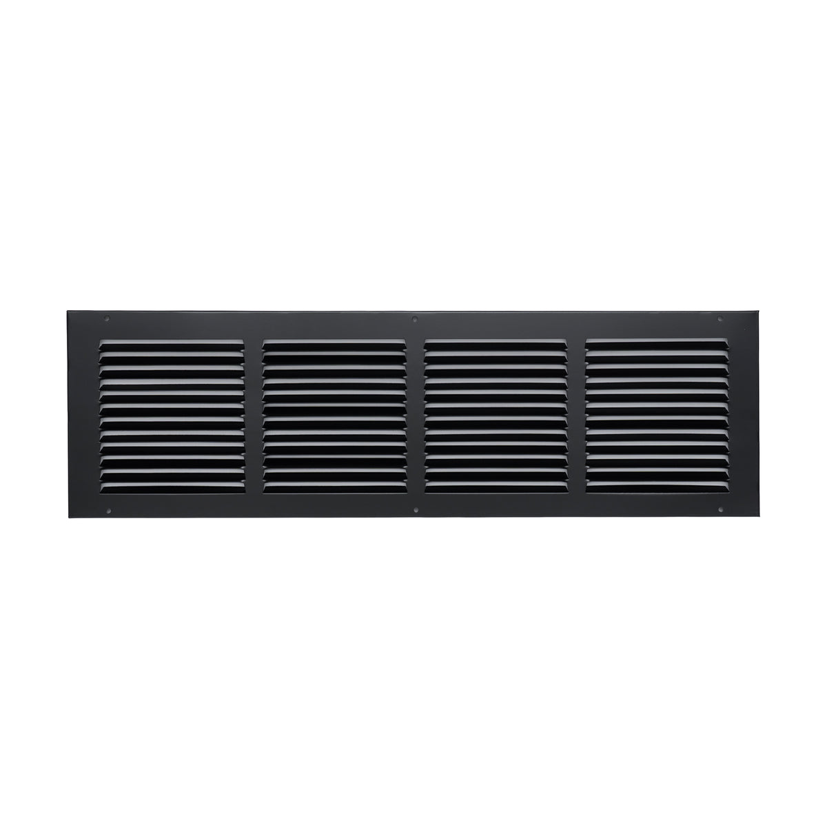 24"x6" Steel Return Air Grille – HVAC Cold Air Intake Vent Cover, Black | Out. Dim.: 25-3/4"W X 7-3/4"H