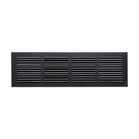 24"x6" Steel Return Air Grille – HVAC Cold Air Intake Vent Cover, Black | Out. Dim.: 25-3/4"W X 7-3/4"H