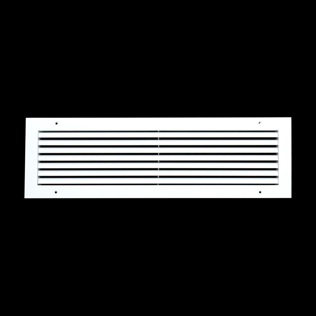 24"x6" Premium Aluminum Return Air Grille – Rust-Free HVAC Vent Cover for Wall & Ceiling | White | Out. Dim.: 25-13/16"W X 7-13/16"H