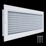 24x6 White Aluminum Eggcrate Return Air Grille, Low-Noise High-Airflow Rust-Proof Vent Cover