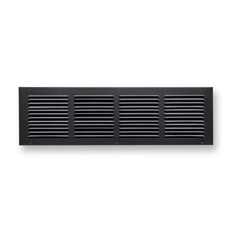 24"x6" Steel Return Air Grille – HVAC Cold Air Intake Vent Cover, Black | Out. Dim.: 25-3/4"W X 7-3/4"H