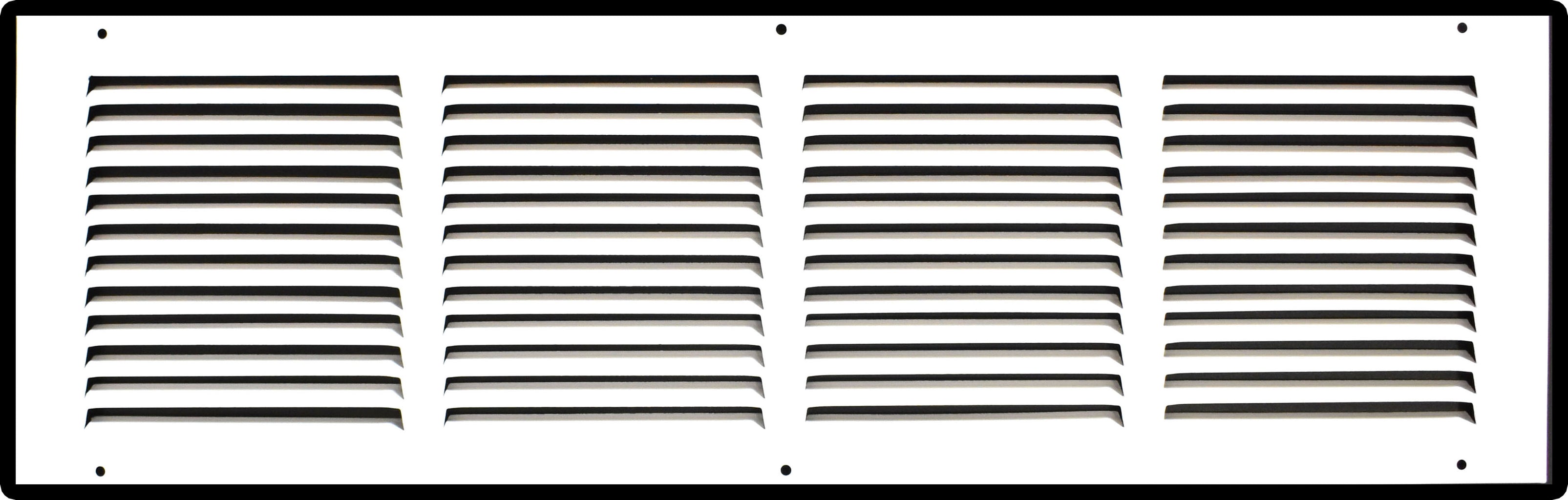 Steel Return Air Grille – HVAC Cold Air Intake Vent Cover, White | Out. Dim.: 25-3/4"W X 7-3/4"H