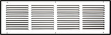 Steel Return Air Grille – HVAC Cold Air Intake Vent Cover, White | Out. Dim.: 25-3/4"W X 7-3/4"H