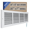 Handua Baseboard Return Air Grille | Vent Cover Grill | 7/8" Margin Turnback to Fit Baseboard
