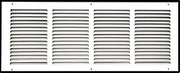 24 x 8-inch White Steel flat stamped return grille, front view