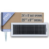 Handua Steel Adjustable Air Supply HVAC Grille | White Vent Cover Grill for Sidewall and Ceiling