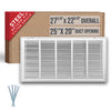 Handua HVAC Steel Return Air Filter Grille [Removable Face Door] for 1-inch Filters Vent Cover Grill for 1-inch Filter, White