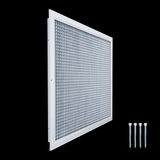 25x20 White Aluminum Eggcrate Return Air Grille, Low-Noise High-Airflow Rust-Proof Vent Cover