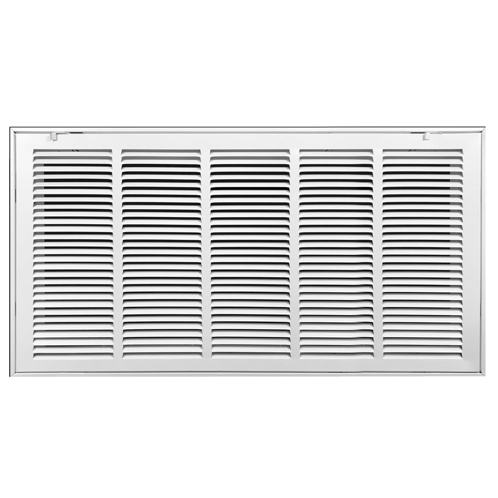 25"x20" Steel Return Air Filter Grille | Removable Door for 1" Filters | White HVAC Vent Cover | Out. Dim.: 27-5/8"W X 22-5/8"H