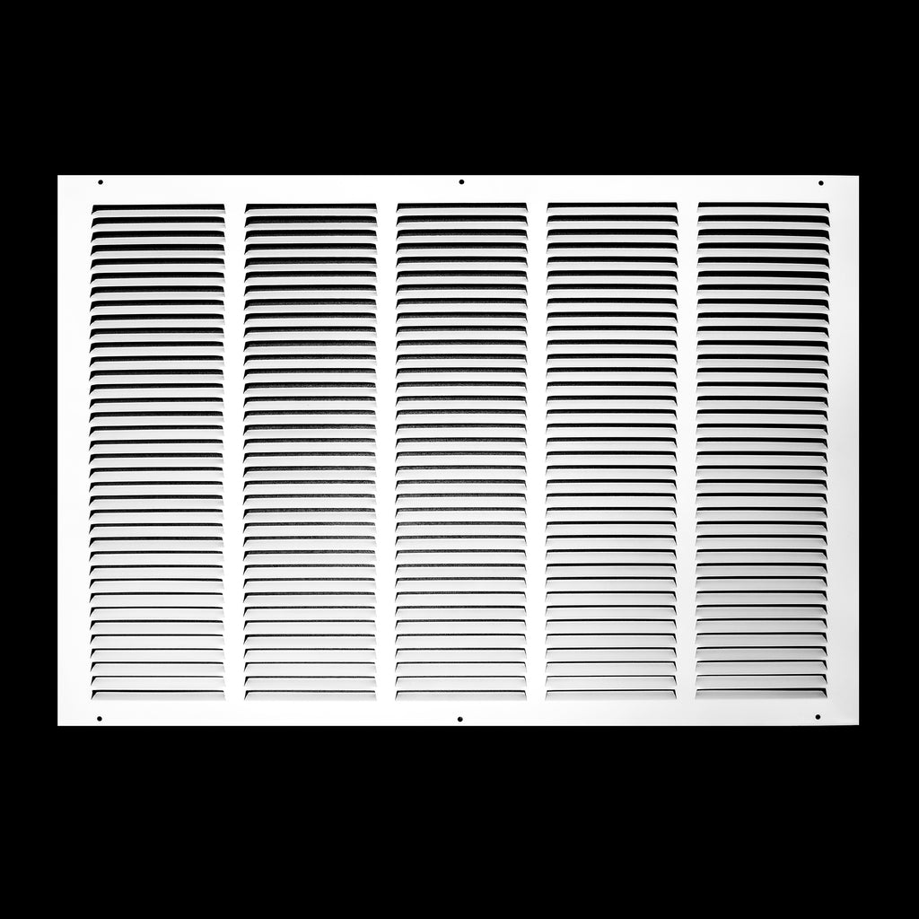 26"x18" Steel Return Air Grille – HVAC Cold Air Intake Vent Cover, White | Out. Dim.: 27-3/4"W X 19-3/4"H