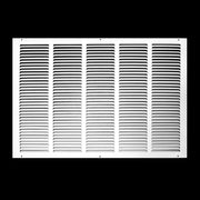 26 x 18-inch White Steel flat stamped return grille, front view