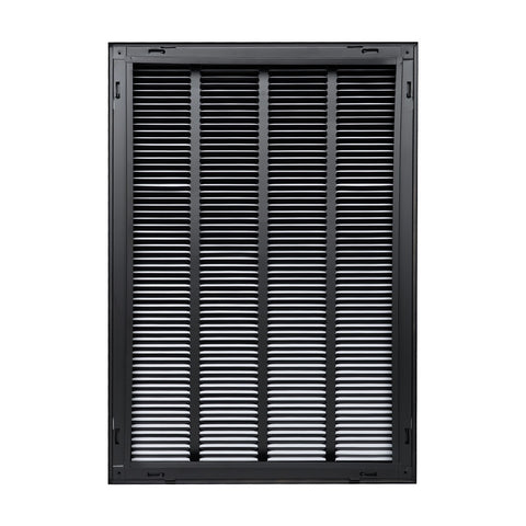 20"x30" Steel Return Air Filter Grille | Removable Door for 1" Filters | Black HVAC Vent Cover | Out. Dim.: 22-5/8"W X 32-5/8"H