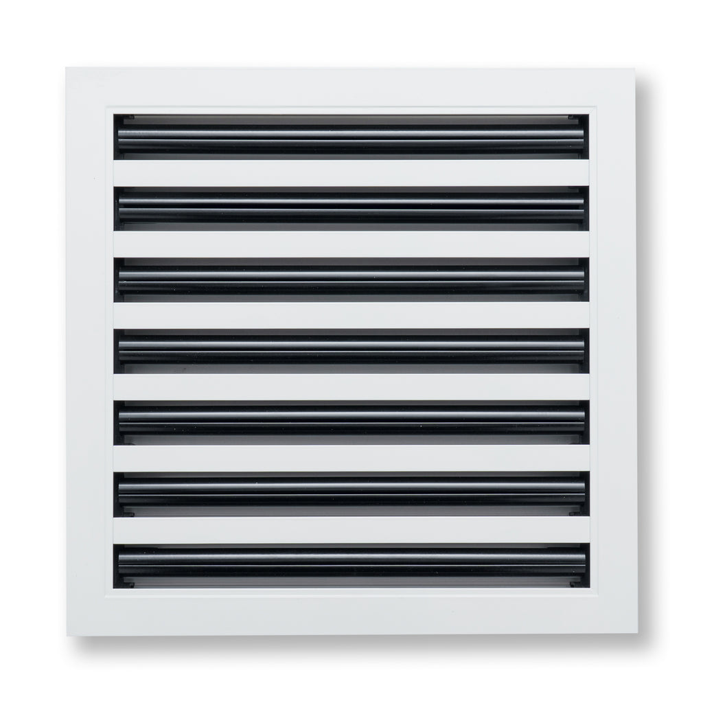 14"x 14" Aluminum Linear Slot Diffuser, Modern AC Vent Cover for Sidewall, Ceiling, Floor | Out. Dim.: 15-5/8"X 15-5/6"