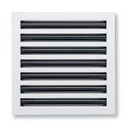 14 x 14-inch White Aluminum linear slot diffuser, front view