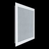 14x14 White Aluminum Eggcrate Return Air Filter Grille, Removable Door
