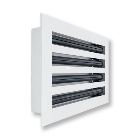12"x 8" Aluminum Linear Slot Diffuser, Modern AC Vent Cover for Sidewall, Ceiling, Floor | Out. Dim.: 13-5/8"X 9-5/6"