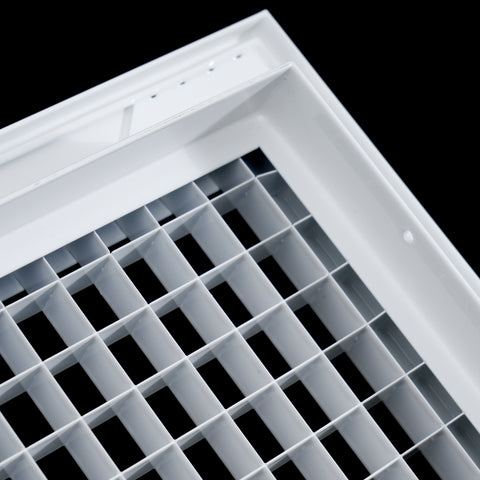 20" x 8" [Duct Opening] Aluminum Return Air Grille | Rust Proof Eggcrate Vent Cover Grill for Sidewall and Ceiling, White | Outer Dimensions: 21.75" X 9.75"
