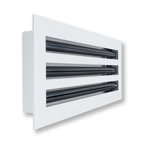 16"x 6" Aluminum Linear Slot Diffuser, Modern AC Vent Cover for Sidewall, Ceiling, Floor | Out. Dim.: 17-5/8"X 7-5/6"