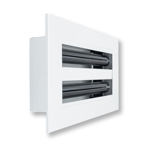 8"x 4" Aluminum Linear Slot Diffuser, Modern AC Vent Cover for Sidewall, Ceiling, Floor | Out. Dim.: 9-5/8"X 5-5/6"