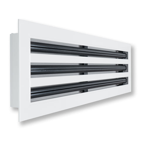 24"x 6" Aluminum Linear Slot Diffuser, Modern AC Vent Cover for Sidewall, Ceiling, Floor | Out. Dim.: 25-5/8"X 7-5/6"