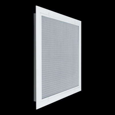 24"x24" Aluminum Eggcrate Return Air Filter Grille for Sidewall and Ceiling | White | Out. Dim.: 26-1/4"W X 26-1/4"H