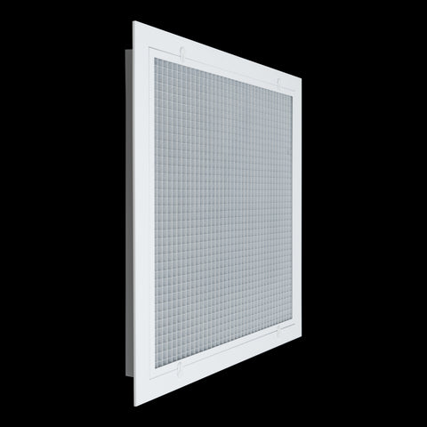 24"x24" Aluminum Eggcrate Return Air Filter Grille for Sidewall and Ceiling | White | Out. Dim.: 26-1/4"W X 26-1/4"H