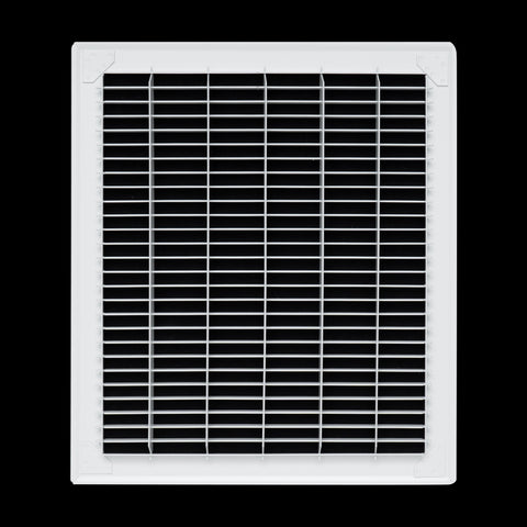 12"x14" Heavy Duty Return Air Floor Grille | Walkable White | Out. Dim.: 13-3/4"W X 15-3/4"H