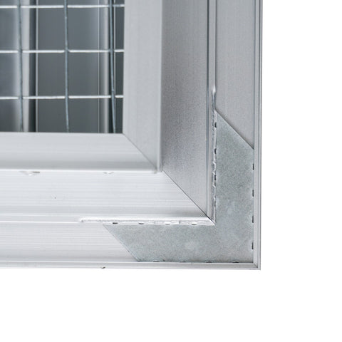 24"x24" Anodized Aluminum Exterior Wall Vent | Outer Dimension: 26"W X 26"H
