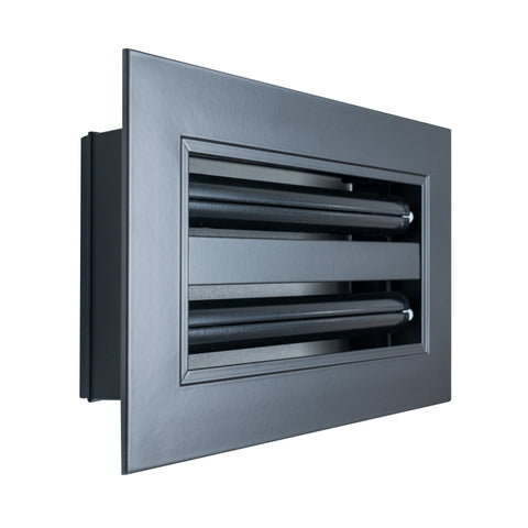 8"x 4" Aluminum Linear Slot Diffuser, Modern AC Vent Cover for Sidewall, Ceiling, Floor | Out. Dim.: 9-5/8"X 5-5/6"
