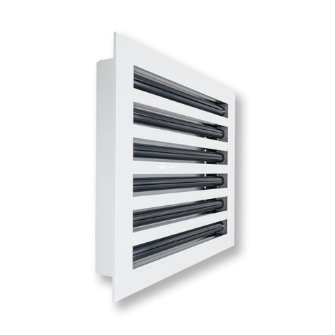 12"x 12" Aluminum Linear Slot Diffuser, Modern AC Vent Cover for Sidewall, Ceiling, Floor | Out. Dim.: 13-5/8"X 13-5/6"