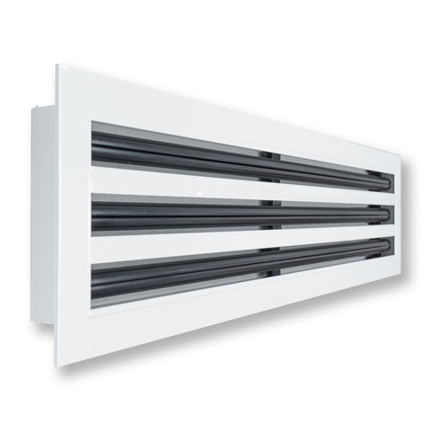 30"x 6" Aluminum Linear Slot Diffuser, Modern AC Vent Cover for Sidewall, Ceiling, Floor | Out. Dim.: 31-5/8"X 7-5/6"