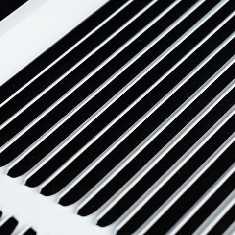 12"W x 6"H [Duct Opening] Steel Triangular Baseboard Return Air Grille | Air Register Vent Cover Grill | 3.75" Depth | White | Outer Dimensions: 13-3/4" x 6-5/8"