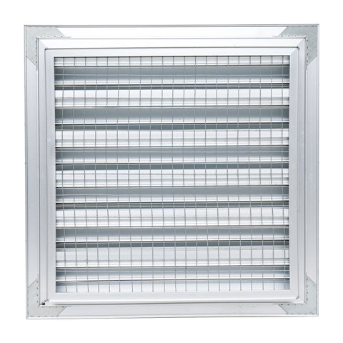 12"W x 12"H [Wall Opening] Anodized Aluminum Exterior Wall vent Gable shed for Crawlspace, Outdoor, Doors, Attic | Weatherproof, Rain&Rust Proof, Overall: 14"W X 14"H