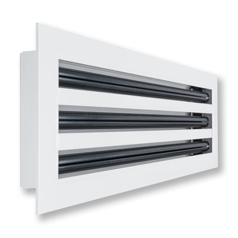 20"x 6" Aluminum Linear Slot Diffuser, Modern AC Vent Cover for Sidewall, Ceiling, Floor | Out. Dim.: 21-5/8"X 7-5/6"