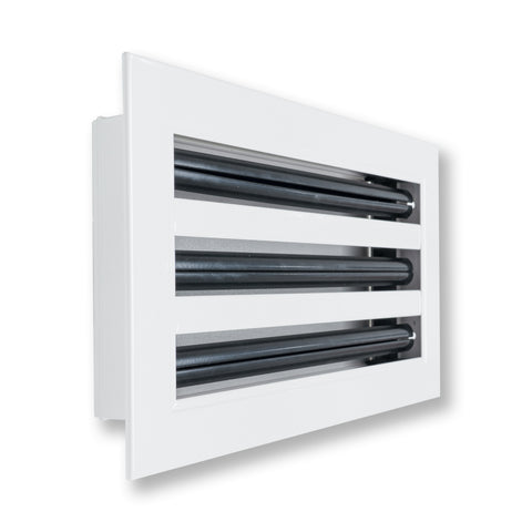 12"x 6" Aluminum Linear Slot Diffuser, Modern AC Vent Cover for Sidewall, Ceiling, Floor | Out. Dim.: 13-5/8"X 7-5/6"